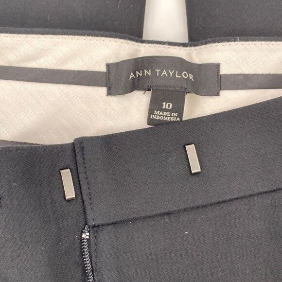 NWOT Ann Taylor Women's Tailored Fit Trouser Pants Hook Closure Black Size 10 - Picture 6 of 11